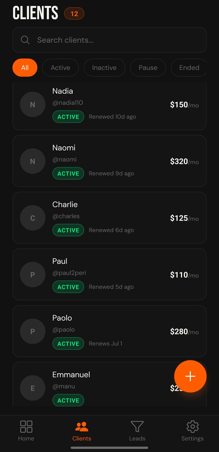 Senarx clients list